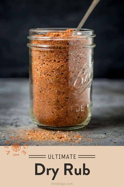 This homemade dry rub builds upon our our basic rub and adds more complexity and flavors to really provide a wow factor to your next BBQ pork recipe. This is the perfect Dry Rub for chicken and pork! Bbq Pork Rub, Pork Rub Recipe, Rub For Chicken, Dry Rub For Chicken, Bbq Pork Recipes, Dry Rub For Ribs, Homemade Dry Rub, Bbq Dry Rub, Pork Seasoning