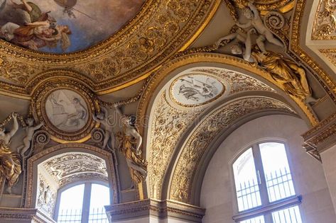 Interior of the Louvre Museum in Paris, France royalty free stock images Louvre Museum Drawing, Museum Louvre, Paris Louvre Museum Aesthetic, Louvre Museum Photography, Louvre Museum Inside, Museums In Paris, Louvre Museum, Stock Images Free, Royalty Free