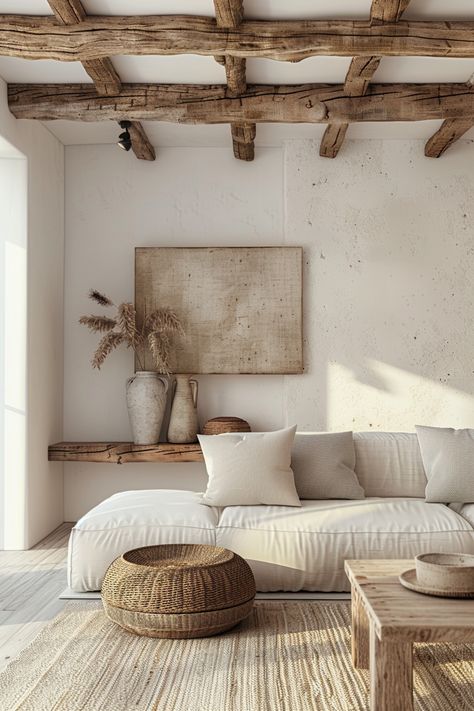 🌿 Looking for inspiration to create your dream modern boho living room? Explore these neutral living room ideas for a boho aesthetic. From boho decorations to colorful accents, find your perfect boho style here! 🌸 #boholivingroom #homedecor #interiordesign #bohostyle Rustic Scandinavian Living Room, Wabi Sabi House, Boho Chic Interior Design, Boho Decorations, Cozy Boho Living Room, Boho Chic Interior, Modern Boho Living Room, Round Furniture, Boho Chic Living Room