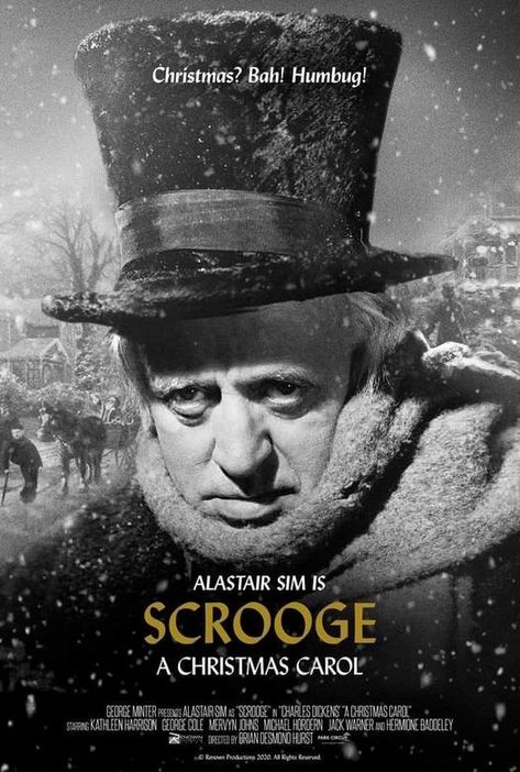 Scrooge Movie, Scottish Character, A Christmas Carol 1951, Scrooge A Christmas Carol, Boogie Boarding, Dickens Christmas Carol, Ebenezer Scrooge, A Christmas Carol, Merry Christmas Images