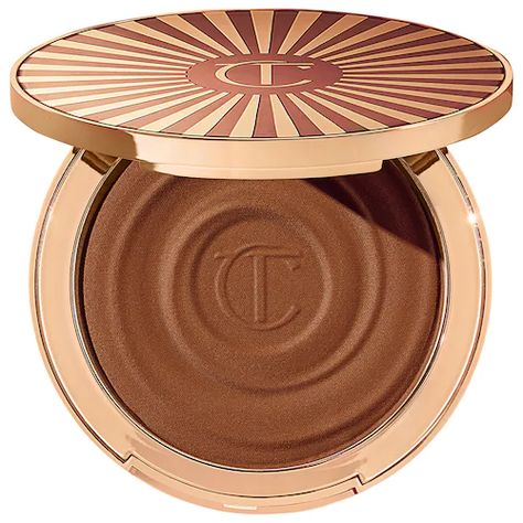 Beautiful Skin Sun-Kissed Glow Cream Bronzer - Charlotte Tilbury | Sephora Best Charlotte Tilbury Products, Charlotte Tilbury Beautiful Skin, Cream Bronzer, Charlotte Tilbury Makeup, Too Faced Bronzer, Skin Foundation, Makeup Bronzer, Summer Glow, Laura Mercier