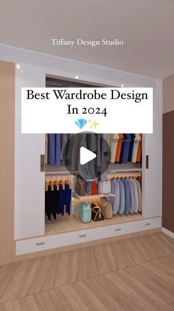 Best Dressing Table Design, Studio Apartment Wardrobe, Smart Wardrobe Design, Tiffany Design Studio, Smart Closet Ideas, Closet With Dressing Table, Best Wardrobe Design Bedrooms, Studio Apartment Closet, Dressing Table Design Bedrooms