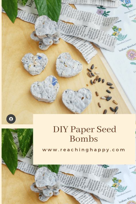 Easy Wildflower Seed Bomb Tutorial | Reaching Happy Seed Paper Diy, Flower Seed Gifts, Flower Seed Paper, Homeschool Freebies, Garden Workshops, Flower Bomb, Learn Crafts, Cadeau Diy, Seed Paper