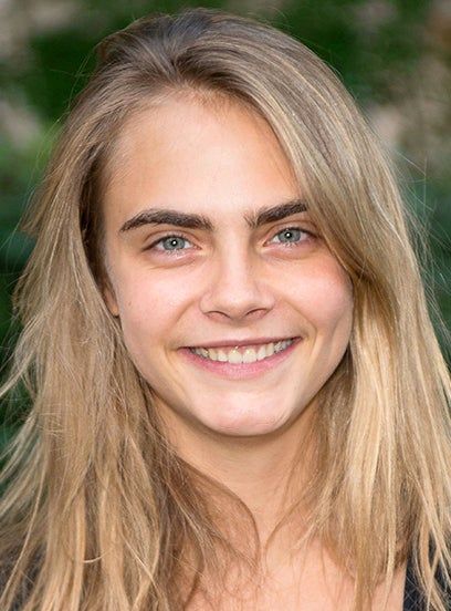 Our Favorite Models Reveal Their Makeup-Free Faces+#refinery29 Cara Delevingne Without Makeup, Without Makeup Quotes, Cara Delevingne Photoshoot, Models Without Makeup, Blonde Layered Hair, Celebrity Selfies, Makeup Free, Makeup Quotes, Bare Face