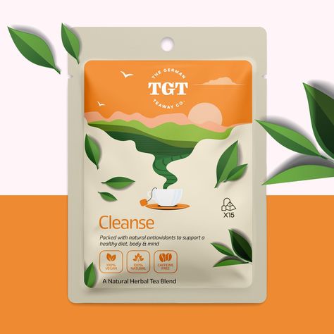 The German Teaway Company on Packaging of the World - Creative Package Design Gallery Natural Food Packaging, Tea Branding Design, Tea Label Design, Packaging Design Tea, Cereal Drink, Organic Tea Packaging, Organic Food Packaging, Organic Packaging, Tea Packaging Design