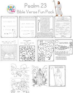 Psalm 23 Bible Verse Fun Pack 23rd Psalm Crafts For Kids, Psalm 23 Sunday School Lesson For Kids, The Lord Is My Shepherd Coloring Page, Psalm 23 Coloring Page, 23rd Psalm Printable, Psalm 23 Games For Kids, Psalm 23 Coloring Page Free Printable, 23 Psalm Printable, Psalm 23 Activities For Kids