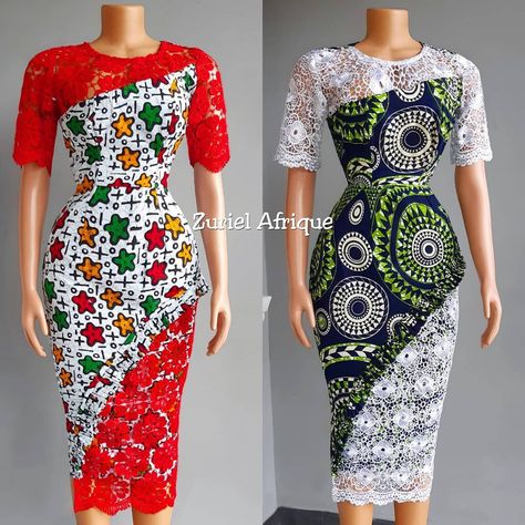 Lace And Ankara Combination Gowns, Ankara Lace Dress Styles, Ankara And Lace, African Print Maxi Dress, Simple Dress Styles, Dress African Print, Ankara Dress Designs, Dress Ankara, Combination Fashion