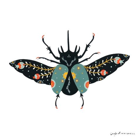 Creation Art, Bug Art, Posca Art, Scandinavian Folk Art, Insect Art, Art Et Illustration, Mural Art, Animal Illustration, Linocut