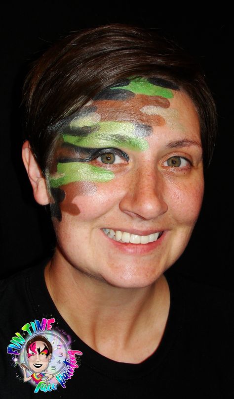 Camo Designs, Face Painting, Good Times, Face Paint, Carnival Face Paint, Carnival, Design