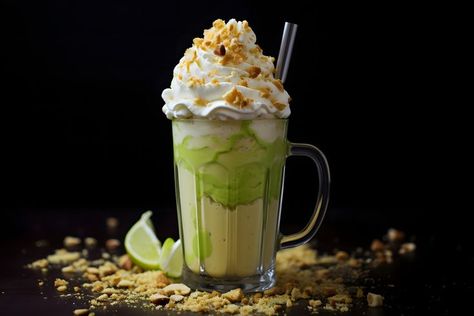 Indulge in a sweet, creamy Pistachio Paradise Milkshake that is nutty, rich, and downright decadent. This thick, frosty treat is satisfying and delicious, with its smooth and flavorful blend. #PistachioParadiseMilkshake #CreamyIndulgence #NuttyFlavor #DecadentTreat #SweetMilkshake Pistachio Milkshake, Milkshakes, Pistachio, Paradise