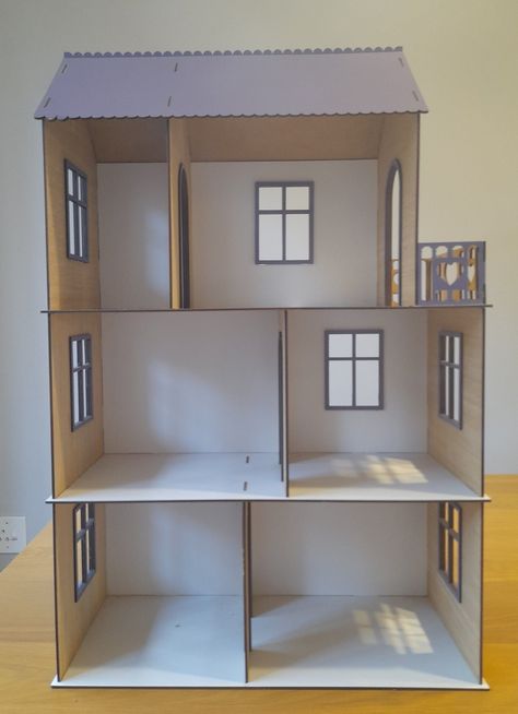 Diy Dollhouse Cardboard, Collapsible Dollhouse, Diy Cardboard Dollhouse, Shoebox House, Diy Doll Room, Handmade Doll House, Big Doll House, Cardboard Dollhouse, Diy Barbie House