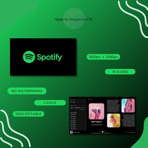 Are you looking for a way to take your presentation to the next level? Check out this Spotify-inspired presentation template that will help you create a modern, musical-themed presentation. You'll be sure to make a lasting impression! To access the free sample or the full version, please click on the link in the bio. Wishing you a wonderful day full of sunshine! ✨ Spotify Presentation, Spotify Theme, Free Spotify Premium, Spotify Premium, Free Cards, Save My Life, Wonderful Day, Free Sample, Presentation Template