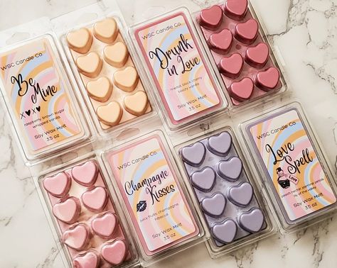 Valentines Day Wax Melts, Wax Melts Valentines Day, Valentine Wax Melts, Wax Melts Ideas, Fruit Champagne, Cute Candles, Beard Life, Juicy Fruit, Natural Candles