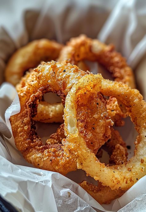 Learn How to Cook Air Fryer Onion Rings Recipe For Free | Recipes You'll Love, Made Easy! Onion Rings Aesthetic, Air Fryer Onion Rings Recipe, Air Fryer Onion Rings, Crispy Onion Rings, Trendy Recipes, Honey Mustard Dip, Onion Rings Recipe, Mustard Dip, Onion Ring