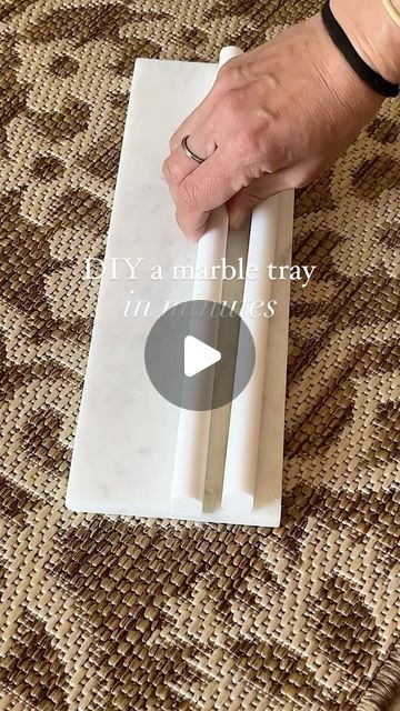 Michelle McRae | “Shelly” Your DIY BFF on Instagram: "Marble tray details👇🏽

Have you seen these marble trays? They’ve popped up on TikTok so many times so, when I walked through the tile aisle at Home Depot today, I decided to try one myself. It may have taken 2 minutes (if that!) to make and cost me just under $20. I’m going to make another one for my daughter’s vanity and a larger version for our coffee table. This would also make a great hostess gift when visiting friends. 

For steps and supplies, comment “tray” and I’ll send them to you.

#easydiy  #marbletraydecor #diyhomedecor" Marble Tray Decor, Diy Marble Table, Marble Stools, Diy Bff, Tile Table, Taken 2, Diy Marble, Diy Tray, Tray Diy