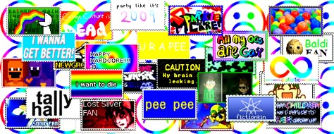 Scenecore Banner, Scenecore Gif, Dayshift At Freddys, Dsaf Dave, Scene Banner, Cool Backrounds, Emo Culture, Scene Gif, Dave And Bambi