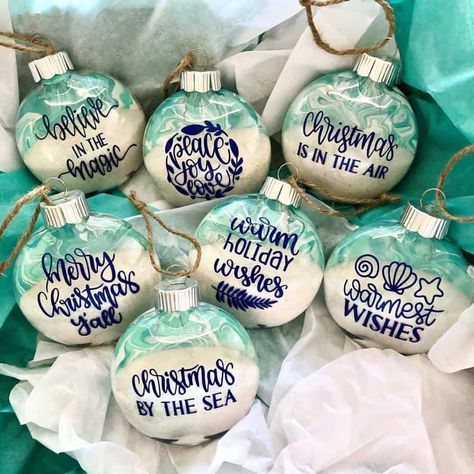 Nautical Christmas Ornaments, Beach Christmas Trees, Seashell Christmas Ornaments, Beach Christmas Decorations, Beach Christmas Ornaments, Florida Christmas, Coastal Christmas Decor, Mermaid Christmas, Nautical Christmas