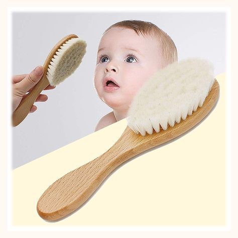 Baby Hair Brush Newborn Hairbrush Newborn Hair, Wooden Hair Brush, Baby Hair Brush, Baby Gift Registry, Head Massager, Wooden Brush, Wooden Comb, Shampoo Brush, Baby Massage