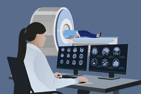 A radiologist analyzes the results of a patient's brain MRI on a computer monitor. Diagnosis of brain diseases in a doctor examining magnetic resonance imaging . Brain Mri, Brain Imaging, Science Powerpoint, Mri Brain, Radiology Student, Medical Diagnosis, Radiology Imaging, Pink Camera, Brain Diseases