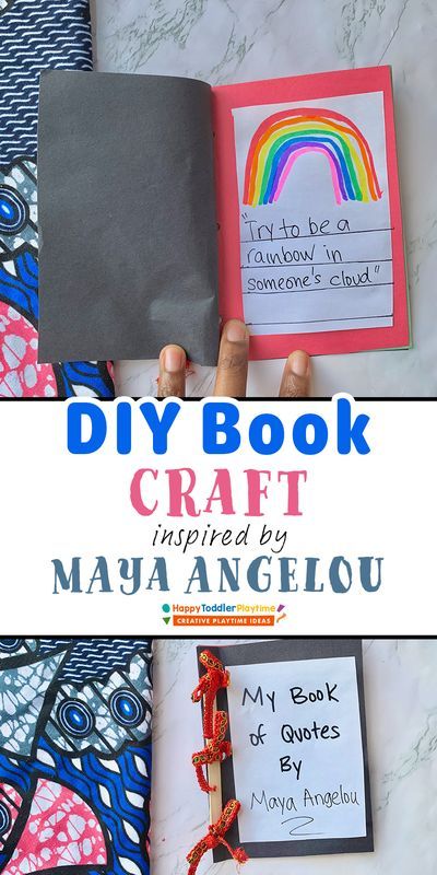 Book Inspired Crafts For Preschool, Diy Story Book, Quotes From Maya Angelou, Book Themed Crafts, Kids Craft Storage, Library Crafts, Kindergarten Projects, Homemade Books, Book Craft