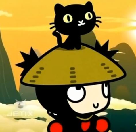 Garu Pfp, Pucca Icons, Image Swag, Cartoon Icons, Funny Love, Phone Themes, Cute Icons, Anime Icons, Black Cat