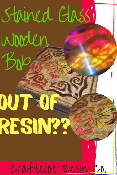 How to make an awesome stained glass wooden box OUT OF RESIN!!! MUST SEE. #resinart #resin #resindiy #stainedglass #craftelot #craftelotresinco Resin Suncatcher, Glass Box, Resin Artwork, Faux Stained Glass, Glass Boxes, Resin Diy, Wooden Box, Resin Art, Epoxy Resin