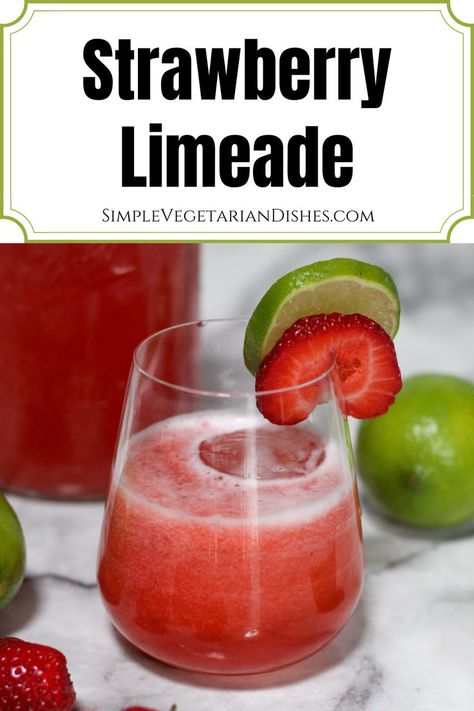 strawberry limeade recipe Strawberry Limeade, Strawberry Lime, Summer Produce, Sweet Tart, Summer Gathering, Easy Strawberry, Sheet Pan Dinners, Enjoy Summer, Beat The Heat