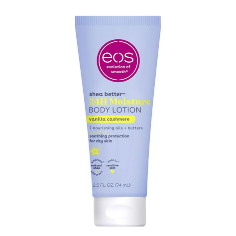 eos 24H Moisture Travel Body Lotion- Vanilla Cashmere, Travel Size Essential, Toiletries, Mini Body Lotion, 2.5 fl oz Bag Poster Design, Stocking Gift Ideas, Eos Vanilla, Cashmere Scent, Eos Lotion, Valentines Gift Basket, Bag Poster, Vanilla Cashmere, Eos Products