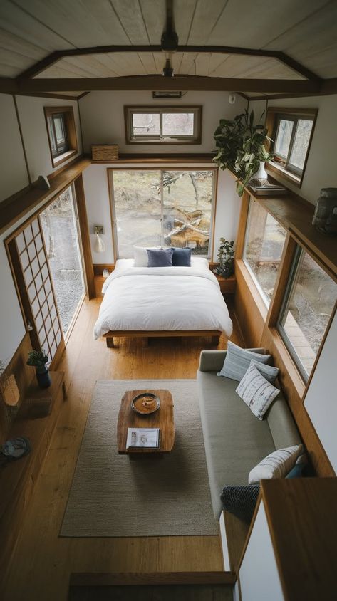 30+ Eye-Catching Japan Tiny House Interior Designs You'll Love Japan Style Apartment, Cozy Tiny House Interior, Japan Minimalist House, Japan Tiny House, Japanese Small Apartment, Ikea Apartment Ideas, Small Japanese Apartment, Tiny House Interior Design Ideas, Japanese Tiny House