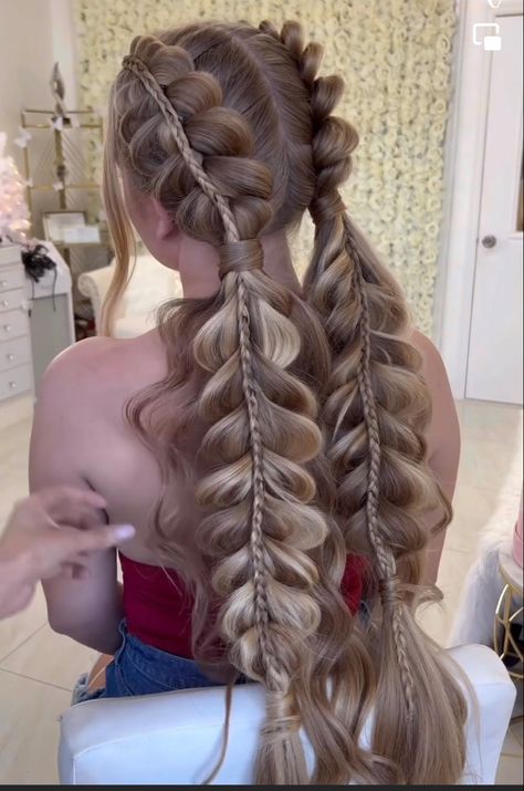 Stacked Braids, Hairstyle Examples, Easy Hairstyles For Thick Hair, Beautiful Braided Hair, Hair Powder, Hair Braid Videos, Hair Tips Video, Hair Ponytail Styles, Braided Hair