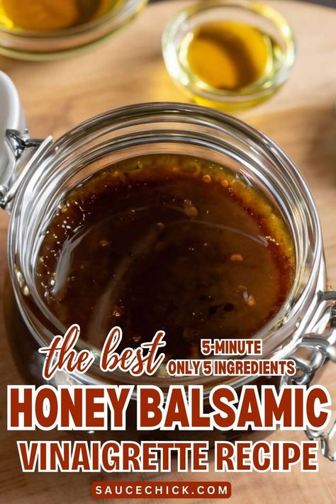 Honey Balsamic Vinaigrette Recipe Honey Soy Dressing, Honey Balsamic Vinaigrette Dressing, Sweet Balsamic Vinaigrette, Homemade Balsamic Vinegar, Honey Salad Dressing, Balsamic Vinegarette, Honey Balsamic Dressing, Honey Balsamic Vinaigrette, Balsamic Vinegar Dressing