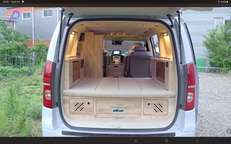 Hyundai Iload Van Conversion, Hyundai H1 Camper, Small Van Conversion, Mini Van Camper, Mini Camper Van, Foundation Building, Diy Truck Bedding, Small Camper Vans, Diy Camper Van