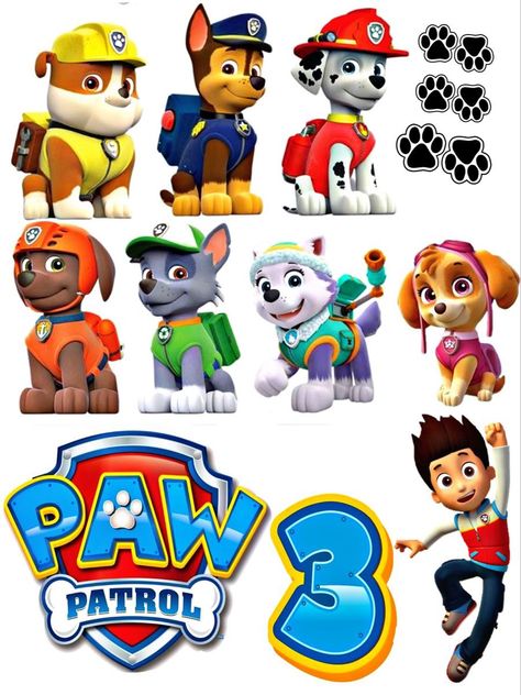 Paw Patrol Cake Topper Free Printable, Paw Patrol Topper, Paw Patrol Printables Free, Minnie Mouse Pics, Paw Patrol Birthday Party Cake, Printable Paw Patrol, Paw Patrol Cake Topper, Paw Patrol Clipart, Paw Patrol Stickers