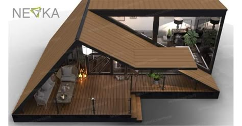 Modern Small House Design, A Frame House Plans, House Construction Plan, Architecture Model House, Architecture Model Making, Architecture Design Concept, Container House Design, A Frame House, Container Homes