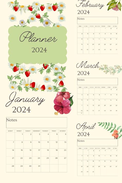 Printable Cottagecore planner 2024 #cottagecore #printable #planner #organize #2024 Cottagecore Planner, Pretty Stationery, 2024 Planner, Journal Stuff, Bujo Ideas, Canvas Learning, Weekly Planner Template, School Schedule, Book Recs