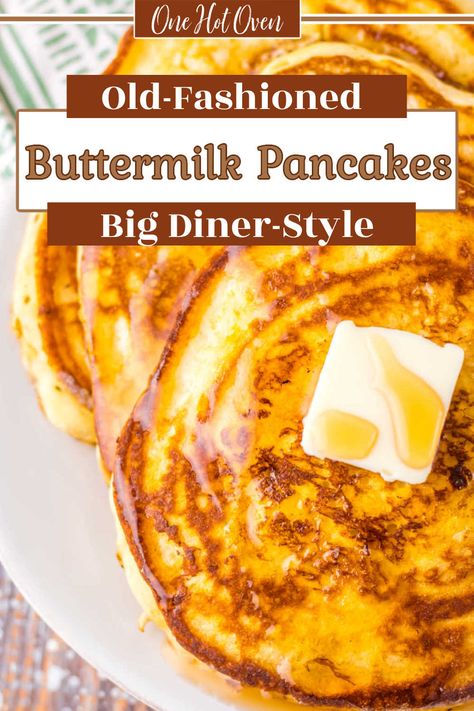 A stack of pancakes on a white plate. Diner Pancakes, Sweet Pancake Recipe, Best Buttermilk Pancakes, Recipe For Buttermilk, Homemade Buttermilk Pancakes, Pancakes Fluffy, Crispy Pancakes, Buttermilk Pancake Mix, Homemade Pancake Recipe