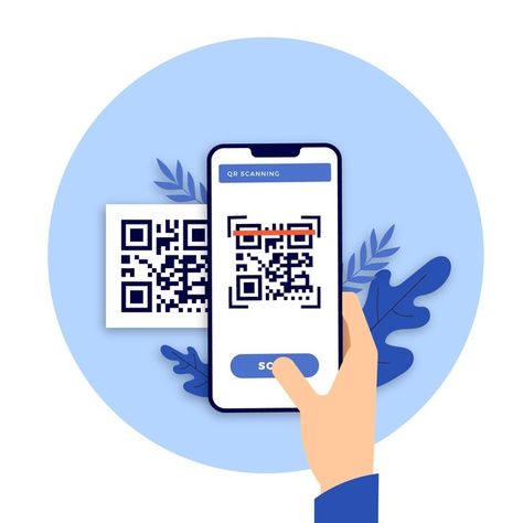 Smartphone scanning qr code Premium Vect... | Premium Vector #Freepik #vector #phone #internet #mobile #app Scan Me Design, Qr Code App, Birthday Msgs, Scan Barcode, Hand Holding Phone, Scan App, Scan Qr Code, Free Printable Bookmarks, Webpage Template