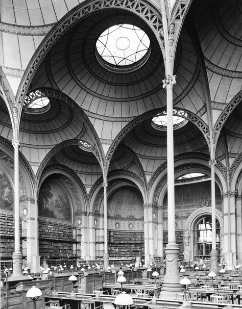 The Borgesian Labyrinth of Alain Resnais and Henri Labrouste Henri Labrouste, Literary Travel, World Library, Paris Books, Paris Architecture, National Library, Paris City, Brick And Stone, Reading Room