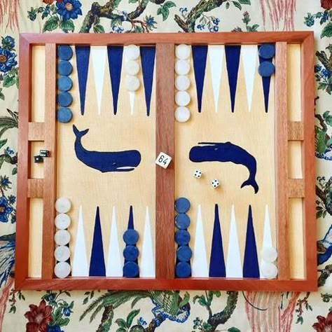 Painted Backgammon Board, Backgammon Board Diy, Backgammon Board Design, Custom Board Games, Board Games Diy, Backgammon Table, Woodworking Projects Furniture, Backgammon Board, Resin Crafts Tutorial