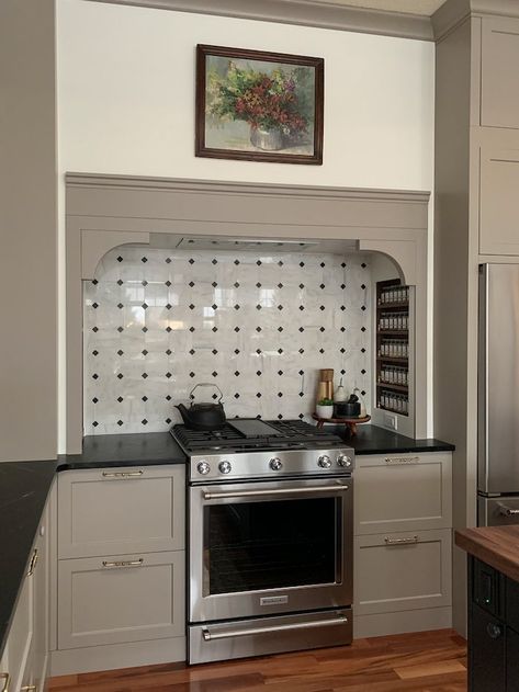 Stove Nook Kitchen, Stove Nook, Countertop Choices, Vintage Sconces, Diy Kitchen Renovation, Home Design Diy, Kitchen Remodel Design, Ikea Cabinets, Kitchen Stove