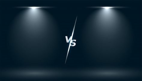 Versus vs screen with two focus light ef... | Free Vector #Freepik #freevector #background #banner #abstract #sport Vs Graphic Design, Vs Image, Table Template, Don Pedro, Vs Logo, Youtube Banner Design, Empty Frames, Game Logo Design, Photo Logo Design