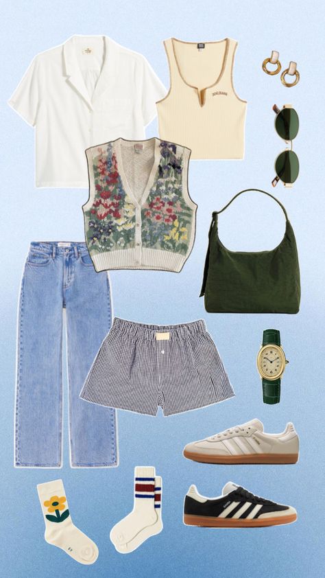 Eclectic grandpa eclectic grandma outfit inspiration adidas sambas women’s fashion chic style Eclectic Outfits For Women Summer, Eclectic Grandpa Summer, Eclectic Grandpa Outfit, Young Donna Outfits, Eclectic Grandpa Fashion, Sambas Women, Grandma Core Outfit, Grandpa Eclectic, Sagittarius Fashion