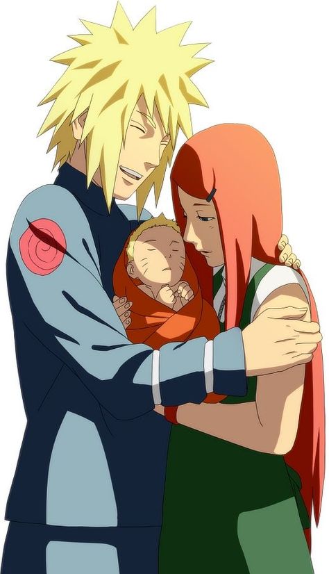 Naruto With His Parents, Naruto And Parents, Naruto And Kushina, Minato Kushina, Kurama Naruto, Uzumaki Family, Naruto Minato, Naruto Couples, Naruto Vs Sasuke