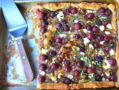 Grape Pizza/Tart: Grape Pizza, Tarts Savory, Savory Tarts, Grape Recipes, Penn Station, Savory Tart, In This House, Homemade Pizza, Hawaiian Pizza