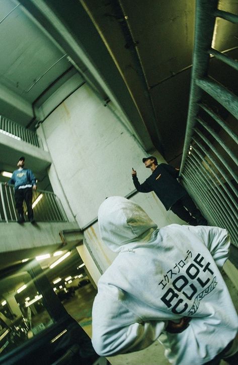 Gas Station Aesthetic Photoshoot Men, 16mm Photography, Creative Photoshoot Ideas, Film Inspiration, Photoshoot Concept, Parking Garage, Cinematic Photography, Photography Poses For Men, Break Dance