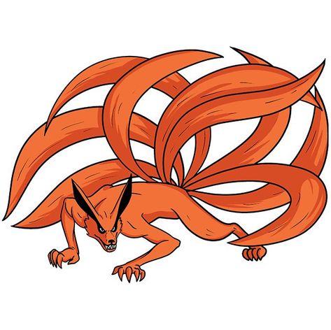 9 Tailed Fox Drawing, Nine Tails Drawing, 9 Tailed Fox Art, Fox Drawing Cute, Nine Tailed Fox Naruto, Fox Drawing Tutorial, 9 Tailed Fox, Becoming A Tattoo Artist, Aztec Tattoo Designs