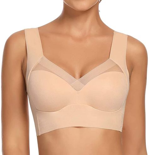 WOWENY Damen Nahtlos Spitzen BH ohne Bügel Weicher Damen Push-Up BH Gepolstert - Atmungsaktiver und Leichter, Klassische Bustier Damen BH Modern Feeling : Amazon.de: Bekleidung Armpit Fat, Compression Bra, Wireless Bras, Sleep Bra, Improve Posture, Racerback Sports Bra, Yoga Bra, Seamless Bra, Wireless Bra