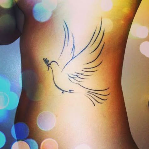 Peace Dove Tattoos, Golden Spiral Tattoo, Tiny Bird Tattoos, Dove Tattoo Design, Tattoo For Boyfriend, Dove Tattoos, Small Chest Tattoos, Tattoo Bird, Dove Tattoo