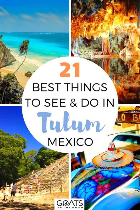 Welcome to the beautiful beach destination of Tulum! In this guide, we list 21 best things to see & do in Tulum Mexico, which includes cenotes, food, beaches, ruins, and much more! Tulum is definitely the most trendy stretch of beach you’ll find in Yucatan Peninsula, Mexico. | #traveltips bucketlist #tulum Tulum Map, Tulum Mexico Beach, Tulum Vacation, Travel Restaurant, Tulum Travel Guide, Packing Travel, Tulum Travel, Travel Flight, Flight Travel