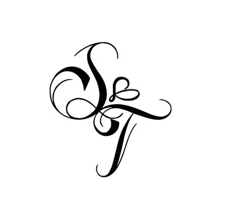 Mine and Tim's initials with a heart Tattoo that I designed. T And S Tattoo, Sj Tattoo Ideas, S Tattoo Letter Initial With Heart, Heart Beat Tattoo With Initials, S J Tattoo, S Tattoo Letter Initial, S Tattoo Design, Initials Logo Letters, Monogram Tattoo